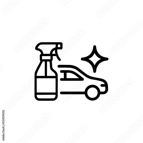 car wax outline icon or car wax label vector isolated. Best car polish icon for websites, apps, or product relate about car wax.