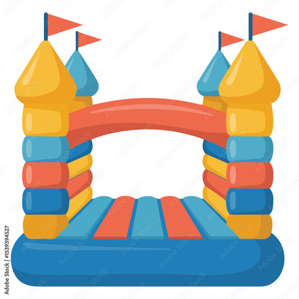 Ταπετσαρία bouncy inflatable castle for kids playground isolated vector illustration