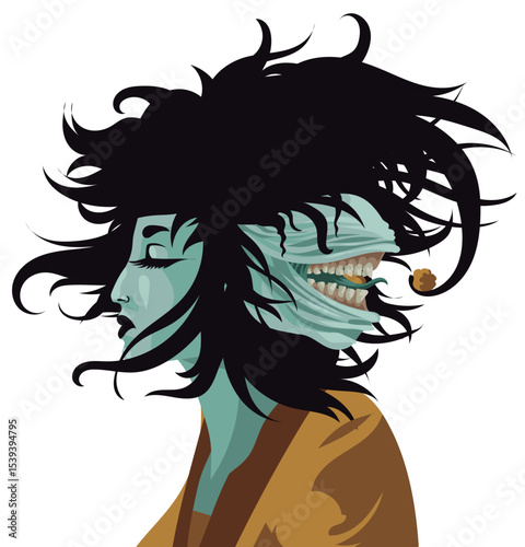 futakuchi-onna japanese folklore monster yokai