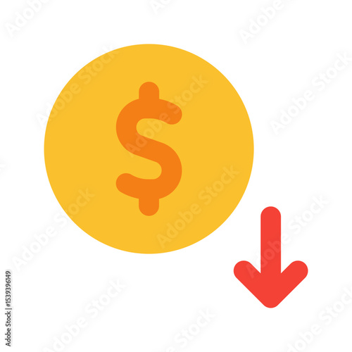 loss flat icon