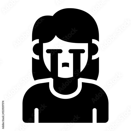 crying sadness glyph icon woman avatar tears