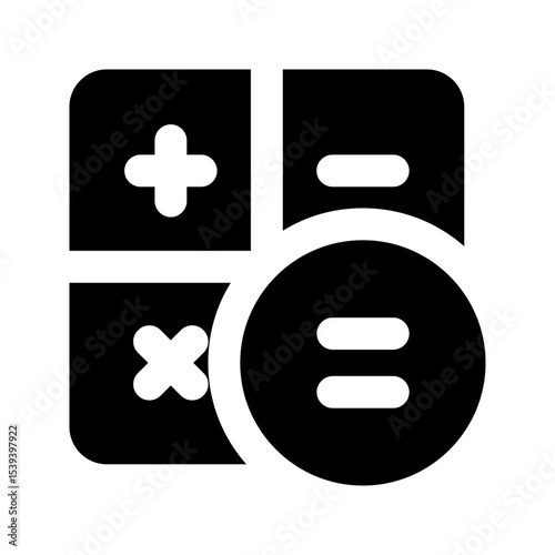 calculator glyph icon