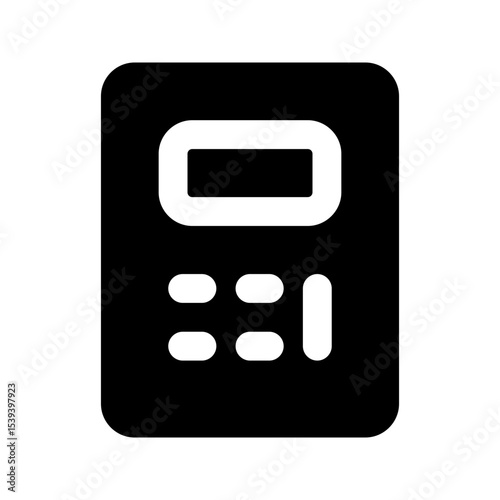 calculator glyph icon