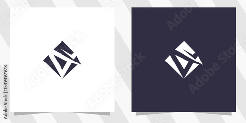 letter v logo design vector