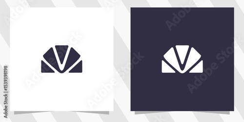 letter v logo design vector