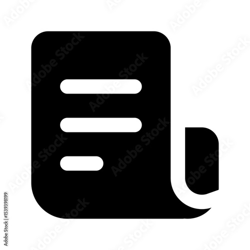 receipt glyph icon