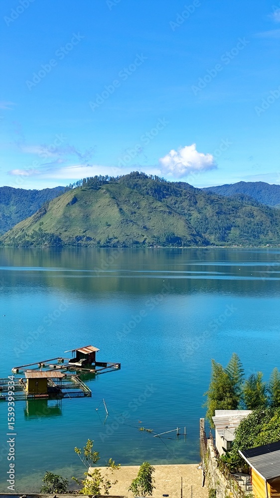 Obraz premium lake and mountains