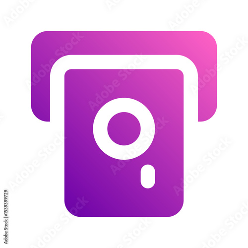 atm machine gradient icon