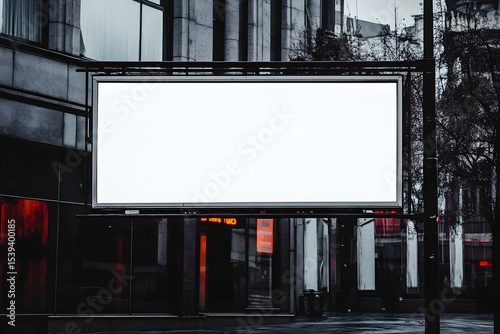 Blank Billboard on the Street for High-Visibility Advertising and Urban Brand Exposure