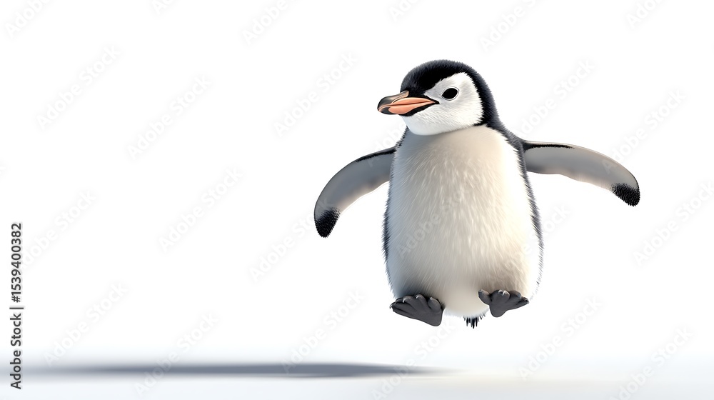 Fototapeta premium isolated emperor penguin