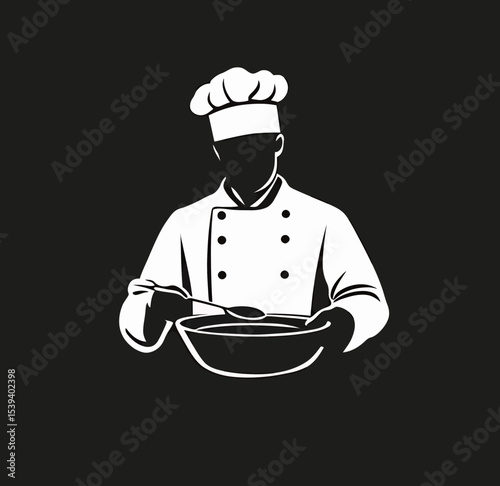 A chef preparing a delicious meal with a mixing bowl in hand.