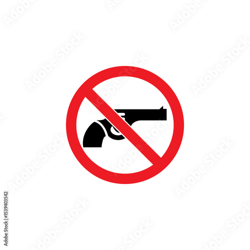 Do Not Allowed Gun Vector Icon