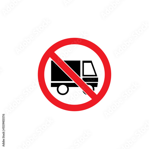 Do Not Allowed Truck Vector Icon