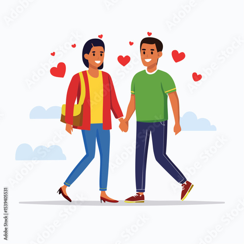 A same-gender couple holding hands while walking, symbolizing love, pride, and everyday inclusion.
