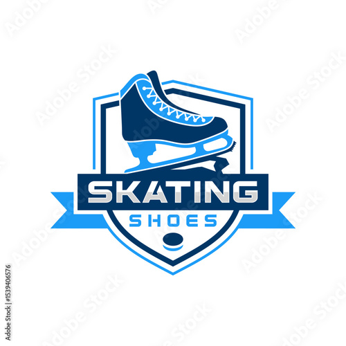 ice skating shoes shield logo