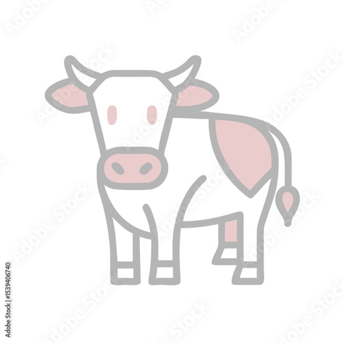 cow cartoon isolated on white