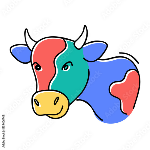 funny cow cartoon