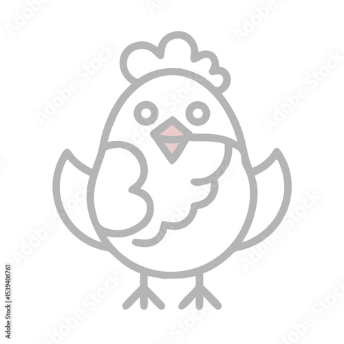 cartoon chicken vector illustration