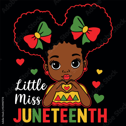 Little Miss Juneteenth Black Freedom African American Girls 