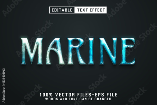 Marine Editable Text Effect