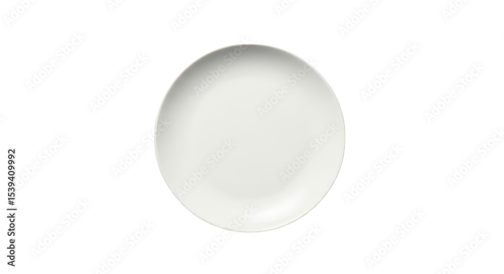 Empty white round plate Empty white round plate
