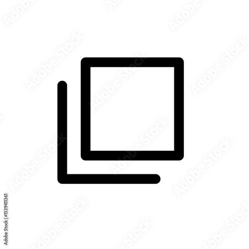 Two Squares Outline Icon for Layout & Grouping