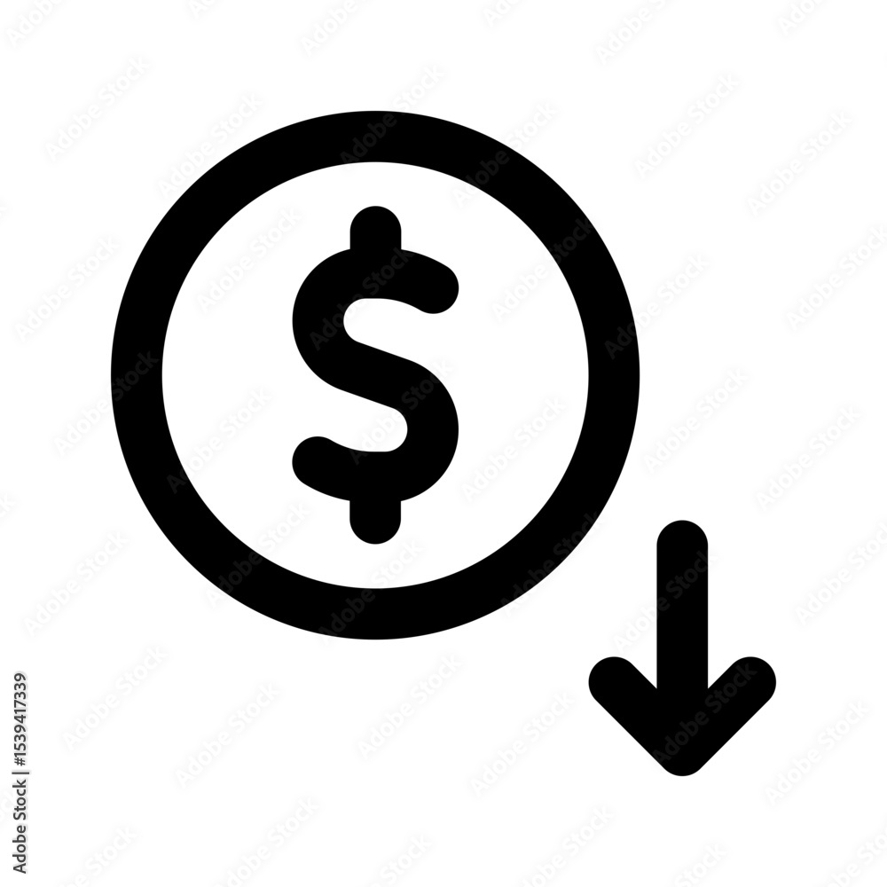 Obraz premium loss line icon