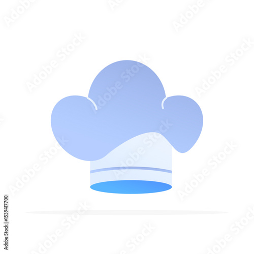 chef hat icon, colored flat vector. modern and minimalist design.
