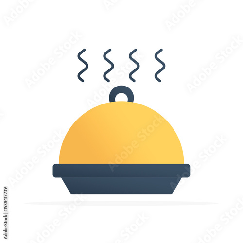 cloche icon, colored flat vector. modern and minimalist design.