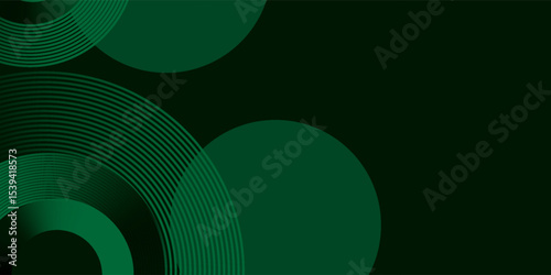 Dark green abstract background with diagonal rounded lines. Geometric stripe line art design. Simple geometric pattern. Modern graphic element. Suit for banner