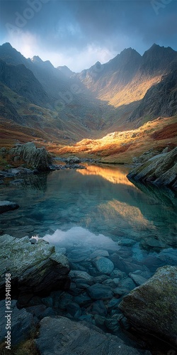 Dramatic Mountain Lake Reflection  Cinematic Landscape Photography