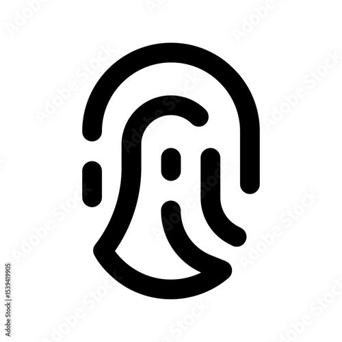 fingerprint line icon