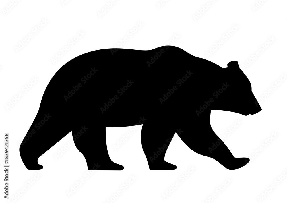 Fototapeta premium Mighty Bear Silhouette for Wilderness Decor and Outdoor Art Pieces