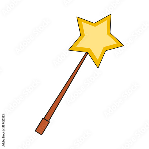 Star shape magic wand vector illustration