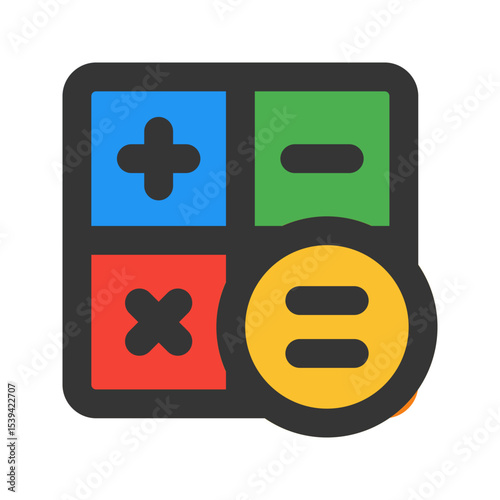 calculator outline fill icon