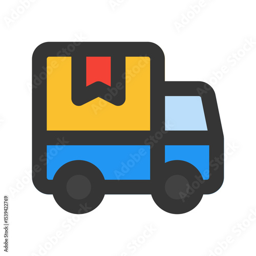 delivery truck outline fill icon