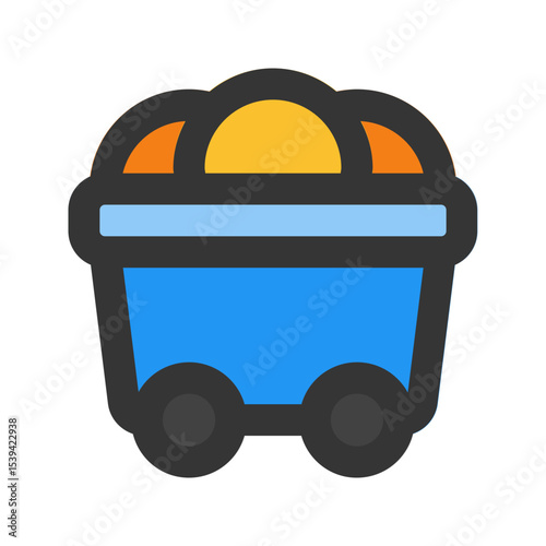Mining outline fill icon
