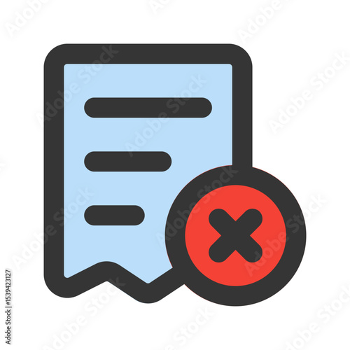 transaction failed outline fill icon