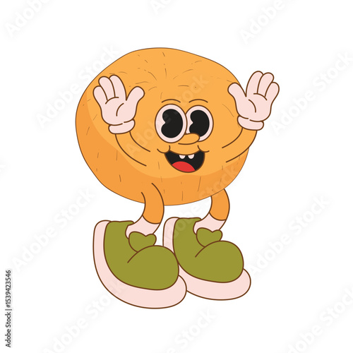 Langsat fruit mascot logo character cartoon illustration