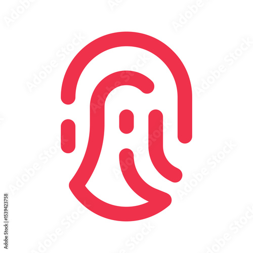 fingerprint outline fill icon
