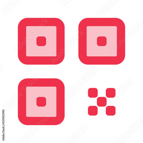 qr code outline fill icon