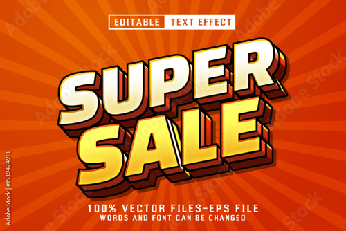 Super Sale 3d Text - Editable Text Effect
