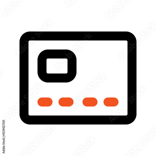 credit card line color icon