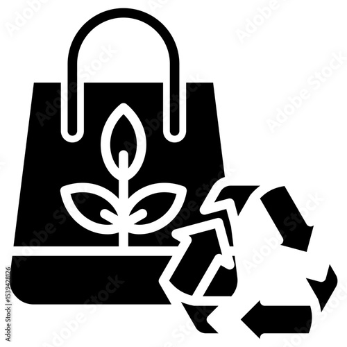 Reusable Bag glyph icon