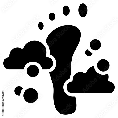Carbon Footprint glyph icon