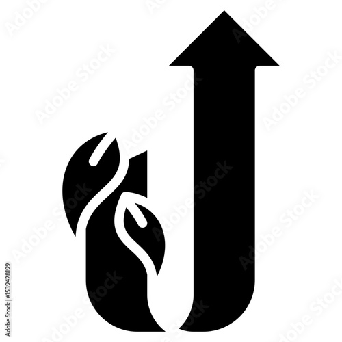 Upcycling glyph icon