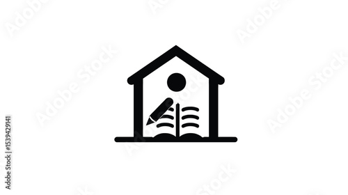 Home Schooling: Education Icon Design