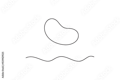 Jelly Bean continuous one line drawing minimalism design