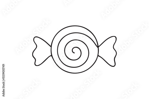 Swirly Candy continuous one line drawing minimalism design