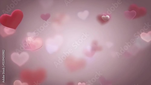 Hearts floating background
